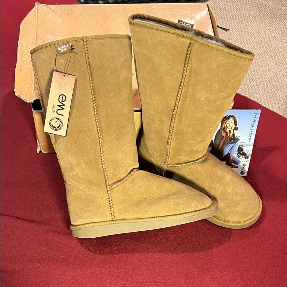 emu Australia Chestnut Suede Mid-Calf Boots